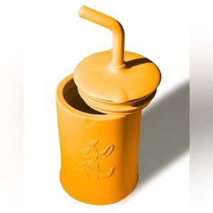 Kangookid Silicone Straw Cup for kids/toddlers - 6.5 oz. - Yellow